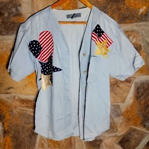 Fourth of July jean shirt